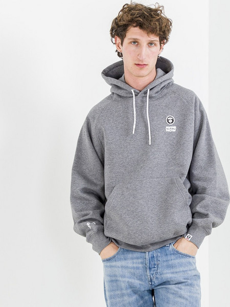 Aape by A Bathing Ape Ανδρικό Φούτερ με Κουκούλα & Τσέπες Γκρι AAPSWMB324