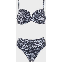 Gsecret Bikini Set Ψηλόμεσο Animal Print Ανθρακί SQ66971-34031