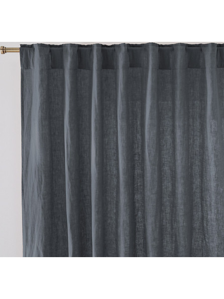 La Redoute Κουρτίνα Παραθύρου με Θηλιές 135x180 Onega 350157345 Γραφίτης