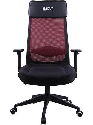 Marvo Maximus Καρέκλα Gaming Mesh με Ρυθμιζόμενα Μπράτσα Μαύρη Κόκκινη MV-CH205
