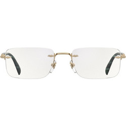 David Beckham DB1202 PEF Ανδρικά Γυαλιά Ηλίου Ορθογώνια Μεταλλικά Χρυσά με Διαφανές Φακό
