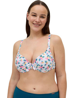 Ysabel Mora Bikini Top Floral Λευκό 83145