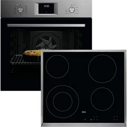 AEG Φούρνος Ηλεκτρικός Άνω Πάγκου 72lt 56cm OA5AB211SS με Κεραμικές Εστίες HK624010XB