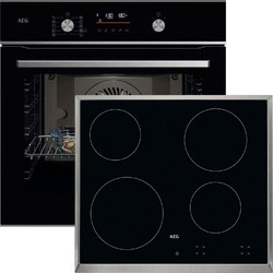 AEG Φούρνος Ηλεκτρικός Άνω Πάγκου 71lt 59.5cm OS6CB531AB με Κεραμικές Εστίες HK624000XB
