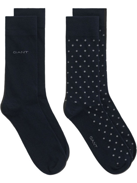 Gant Ανδρικές Κάλτσες Ψηλές Navy Μπλε 2Pack 3G9960260-405