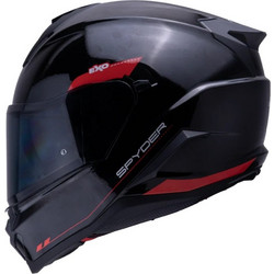 Spyder Exo Plain V2 Black Red Κράνος Μηχανής Full Face