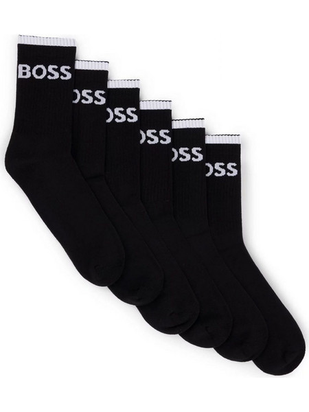 Hugo Boss Ανδρικές Κάλτσες Ψηλές Μαύρες 6Pack 50510168-001