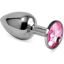 Lovetoy Rosebud Classic Large Πρωκτική Σφήνα Diamond Plug 10cm Ασημί Ροζ