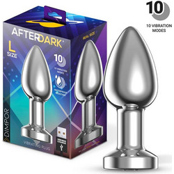 LateToBed Afterdark Dimpor Chrome Large Πρωκτική Σφήνα Ασύρματη με Δόνηση Ασημί AD-549