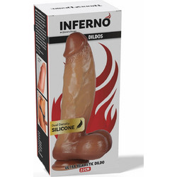 Inferno Ρεαλιστικό Dildo με Βεντούζα & Όρχεις 24cm Flesh