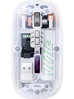 Yesido KB29 Ασύρματο Bluetooth Ποντίκι Transparent White