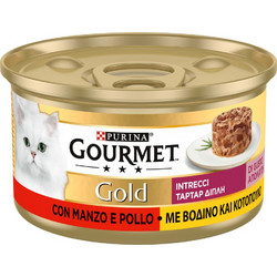 Purina Gourmet Gold Tartare Adult with Beef & Chicken 3x85gr 12423840