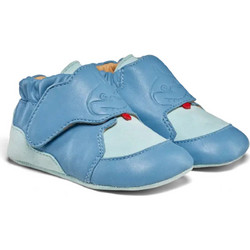 Affenzahn Crawly Καρχαρίας Βρεφικά Slip Ons Αγκαλιάς Γαλάζιο