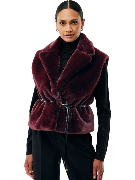 Mexx Αμάνικη Γυναικεία Γούνα Μπορντό MF006404353W-191718