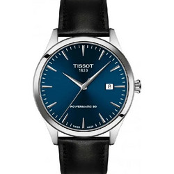 Tissot Ανδρικό Ρολόι Αυτόματο με Μαύρο Δερμάτινο Λουράκι T158.407.16.041.00