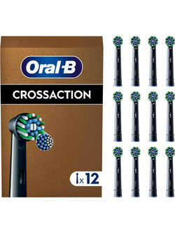 Oral-B Pro Cross Action Black Ανταλλακτικές Κεφαλές Ηλεκτρικής Οδοντόβουρτσας 12τμχ