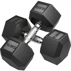 HOMCOM A91-020V02BK Εξάγωνοι Αλτήρες Σετ 2x12.5kg