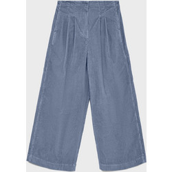Vero Moda Ψηλόμεσο Κοτλέ Γυναικείο Παντελόνι Relaxed Εφαρμογή Μπλε 10334222