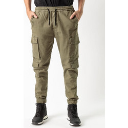 Devergo Ανδρικό Παντελόνι Cargo Joggers Ελαστικό Slim Εφαρμογή Χακί 1D22FW1141LP7106-21