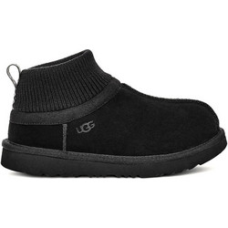 UGG Παιδικά Μποτάκια Μαύρα Chelsea με Γούνα 1157702K-0071