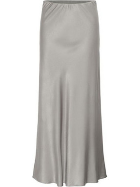 My Essential Wardrobe Μακριά Φούστα Σατέν Ψηλόμεση Ασημί 10704820