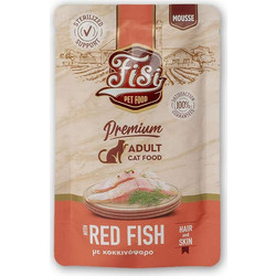 FISI Adult Sterilised Hair & Skin Mousse with Red Fish 6x80gr