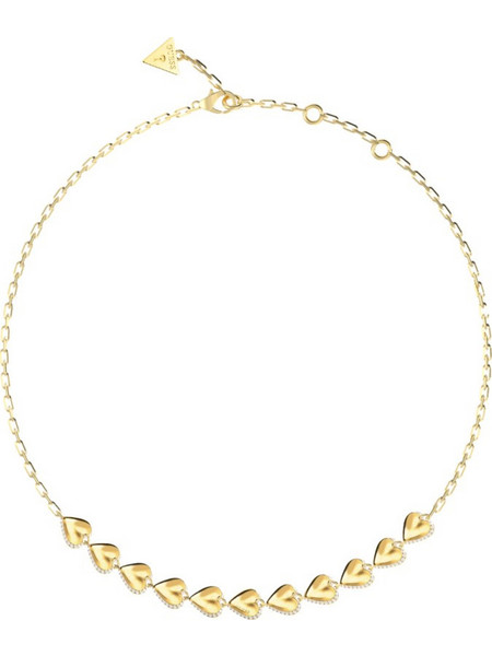 Guess By Your Side Γυναικείο Κολιέ Καρδιά από Ατσάλι Επιχρυσωμένο με Ζιργκόν UBN06070JWYGT