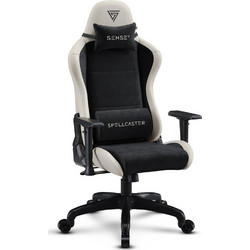 SENSE7 Spellcaster FUKU Καρέκλα Gaming Δερματίνης με Ρυθμιζόμενα Μπράτσα Μαύρη Μπεζ 5902659845160