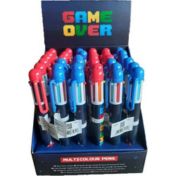 Puckator Game Over Στυλό Διαρκείας Πολύχρωμο 36τμχ