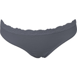 Hanro Γυναικείο Slip με Δαντέλα Ανθρακί 079242-0196