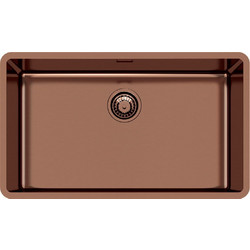 Foster Omega Υποκαθήμενος Νεροχύτης Inox Brushed Copper 74.5x44cm