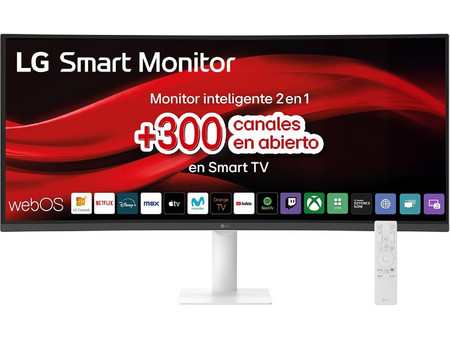 LG 34U601SA-W Ultrawide IPS HDR Curved Smart Monitor 34" 3440x1440 QHD 100Hz 5ms
