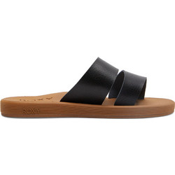 Roxy Coastal Cool Δερμάτινα Γυναικεία Σανδάλια Μαύρα ARJL101111-BLK