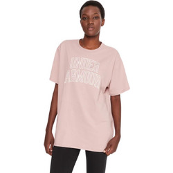 Under Armour Rival OS Campus Tee Γυναικείο Αθλητικό T-Shirt Ροζ 6007883-647