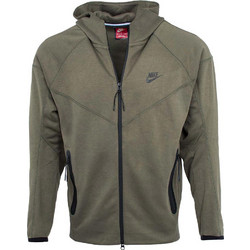 Nike Ανδρική Ζακέτα Fleece με Κουκούλα και Φερμουάρ Πράσινη FB7921-337