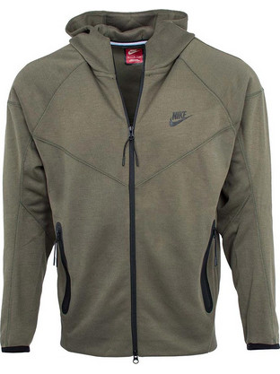 Nike Ανδρική Ζακέτα Fleece με Κουκούλα και Φερμουάρ Πράσινη FB7921-337