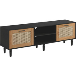 PoliHome Έπιπλο Τηλεόρασης Μοριοσανίδα Μ160xΠ40xΥ53cm Gallinari 162911469