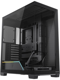 Modecom Volcano Stellar Plus Black Gaming Midi Tower Κουτί Υπολογιστή RGB με Πλαϊνό Παράθυρο