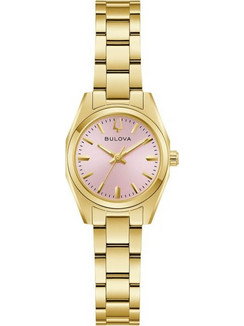 Bulova Surveyor Γυναικείο Ρολόι με Χρυσό Μεταλλικό Μπρασελέ 97L187