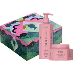 Schwarzkopf Fibre Clinix Vibrancy Christmas Σετ Περιποίησης Μαλλιών Μάσκα 250ml + Σαμπουάν 300ml