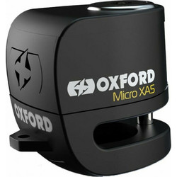 Oxford Micro XA5 Κλειδαριά Δισκόφρενου Μηχανής 5.5mm με Συναγερμό Μαύρη