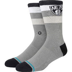 Stance X NBA Nets Ανδρικές Κάλτσες Ψηλές με Σχέδια Γκρι A555C22NET-BLK
