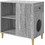 vidaXL Ξύλινo Σπιτάκι Γάτας 72x42.5x70cm Γκρι 8000686