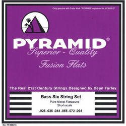 Pyramid Fusion Flats FF2694VI Σετ 6 Χορδές Ηλεκτρικού Μπάσου Pure Nickel 26-94" 3/4