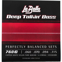 La Bella 760C Σετ 4 Χορδές Ηλεκτρικού Μπάσου Nylon 60-115" Normal Tension