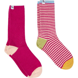 Roxy Βαμβακερές Γυναικείες Κάλτσες Φούξια 2Pack 18-23-23-002