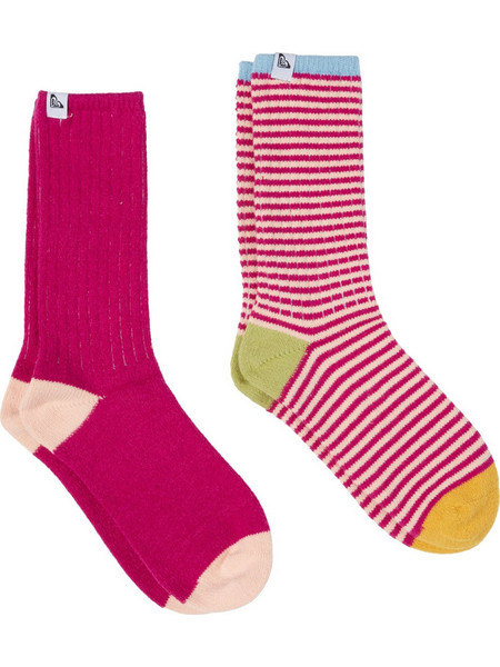 Roxy Βαμβακερές Γυναικείες Κάλτσες Φούξια 2Pack 18-23-23-002