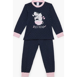 Pretty Baby Παιδική Πιτζάμα Βαμβακερή Χειμωνιάτικη Navy Μπλε 69212