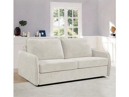 Woodwell Lester Τριθέσιος Καναπές Κρεβάτι Μπεζ 180x98x89cm Ε9940,1