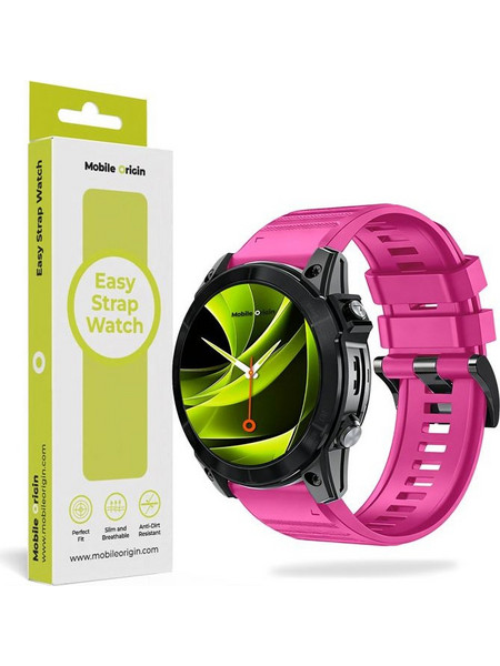 Mobile Origin Easy Strap Silicone Λουράκι Σιλικόνης Pink (Universal 22mm)